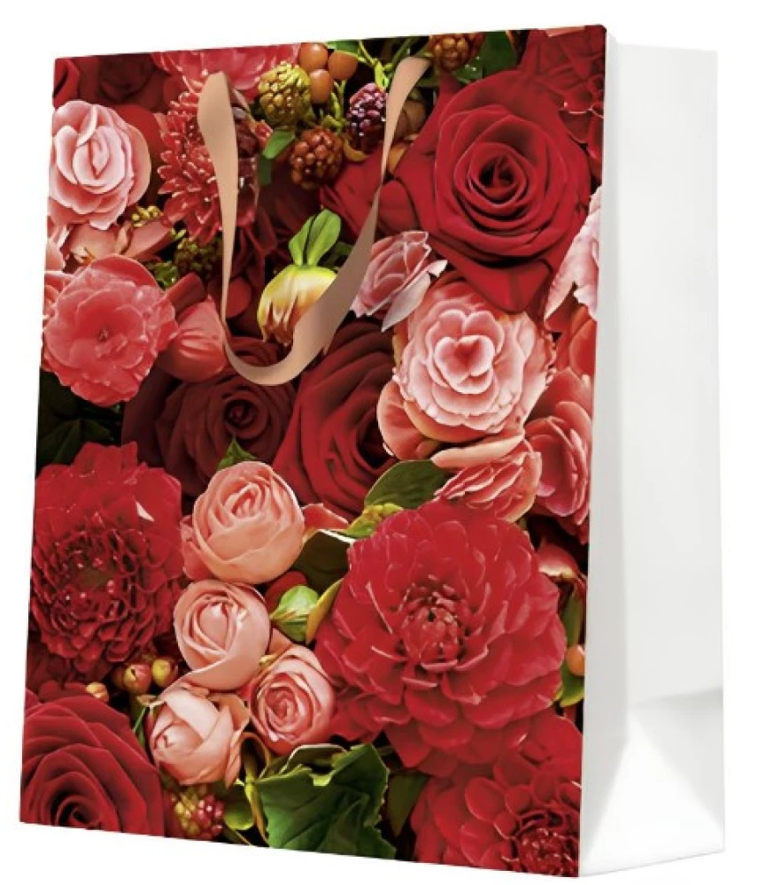 Gift Bag - Red Bouquet (20x25x10)