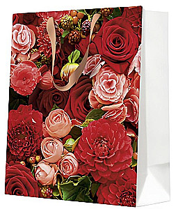 Gift Bag - Red Bouquet (20x25x10)