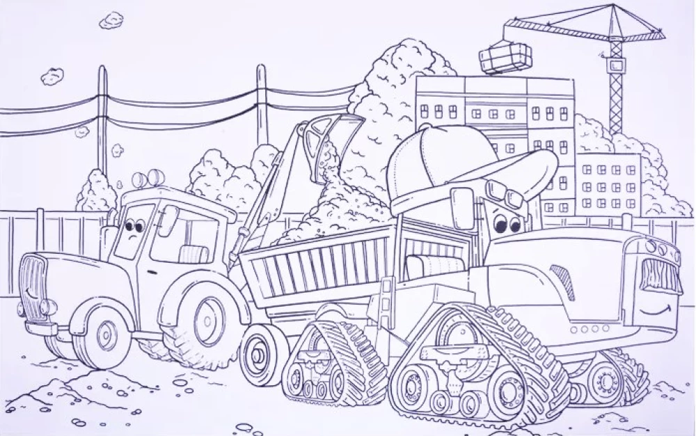 Maxi Coloring Book. Super Tractors