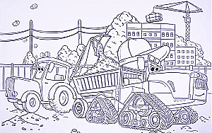 Maxi Coloring Book. Super Tractors