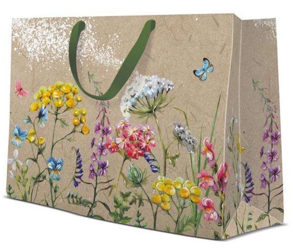 Gift bag - Meadow flowers horizontal (33.5x26.5x13)