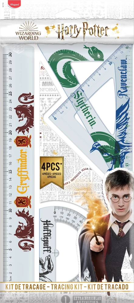 Ruler set - Maped. Harry Potter, 4 pieces