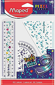 Ruler Set - Maped. Twist'n Flex. Pixel Party