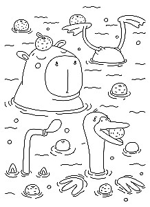 Maxi Coloring Book. Capybara and Friends