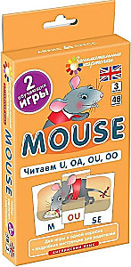 English Language. Mouse. Reading U, OA, OU, OO. Level 3. Card Set