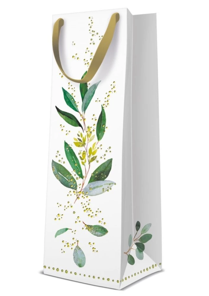 Gift Bag - Golden Eucalyptus (12x37x10)