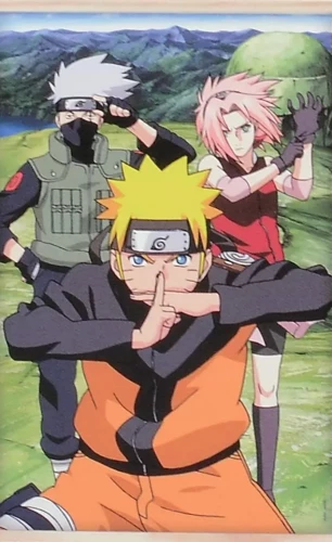 Diamond panel on suspension - Naruto. Team No. 7