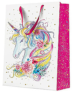 Gift Bag - Unicorn Flower Head (30x41x12)