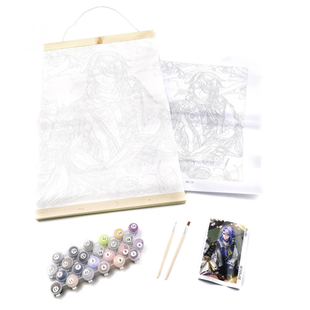 Coloring Canvas by Numbers - Genshin. Ayato