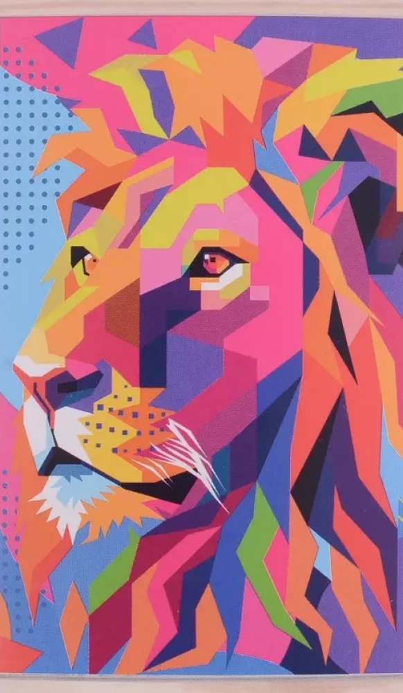 Coloring Picture by Numbers - Lion