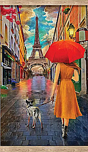 Painting for Coloring by Numbers - Rainy Day in Paris