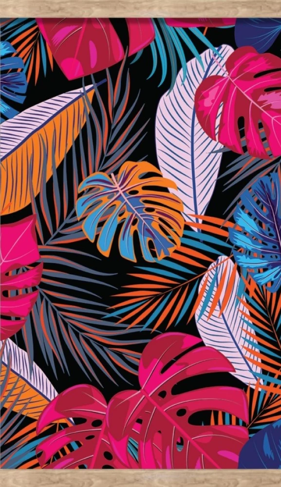 Painting by numbers - Tropical Leaves