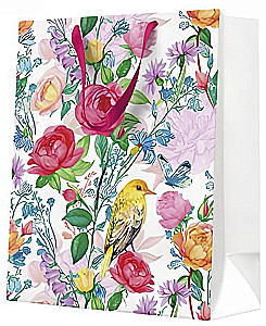 Gift Bag - Bird with Flowers (26.5x33.5x13)