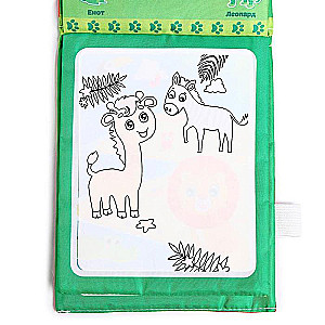 Water Drawing Book - Cheerful Animals (with Water Marker)