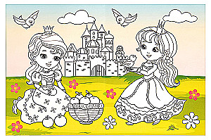 Long Coloring Book - Princesses and Friends