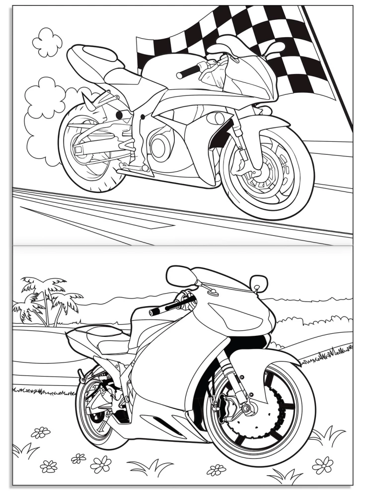  coloring - Motorcycles