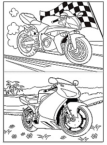  coloring - Motorcycles