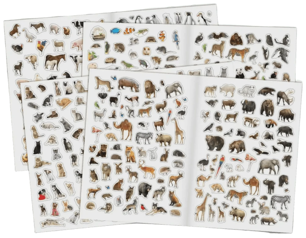 500 stickers. Animals