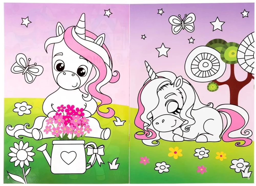 Reusable coloring book - Draw-erase. Pony