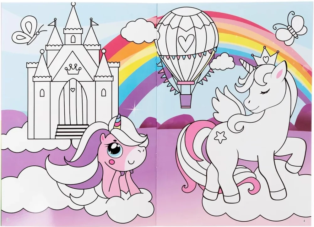 Reusable coloring book - Draw-erase. Pony