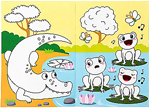 Reusable Coloring - Draw-Wipe. The World of Animals