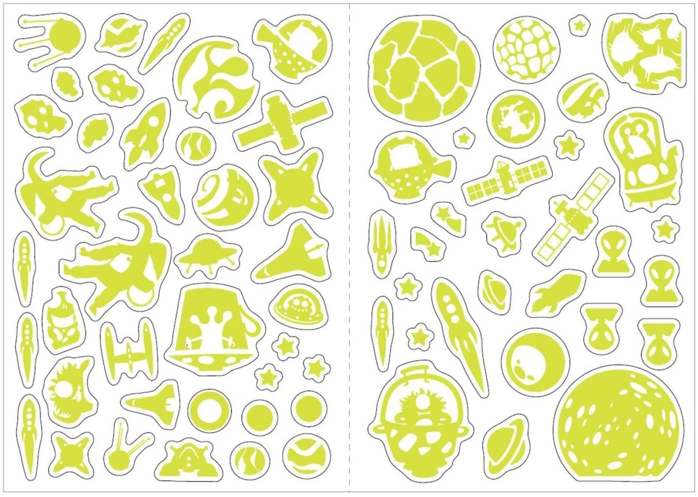 Glow-in-the-dark stickers - The depths of space