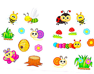 Coloring Book with Stickers - Bee