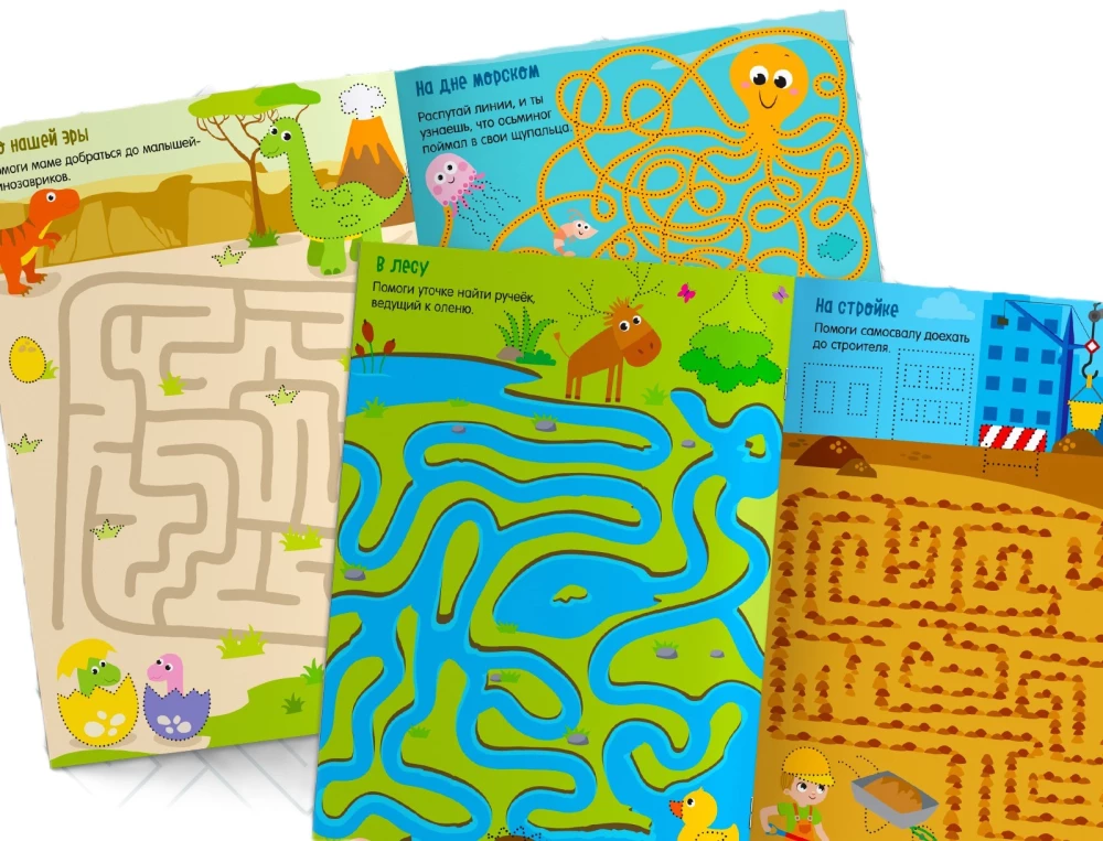 Reusable Activity Book - Write and Erase. Mazes and Confusions