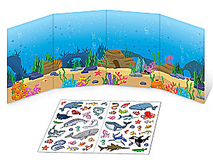 Foldable Book. Reusable Stickers. Who Lives in the Sea