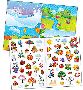 Educational Stickers. Winter. Spring. Summer. Autumn