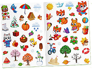 Educational Stickers. Winter. Spring. Summer. Autumn