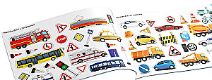 Developing tasks. 100 stickers. Transport