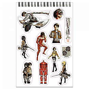 Creative Notebook with Stickers Attack on Titan. Clash with the Titan, A5