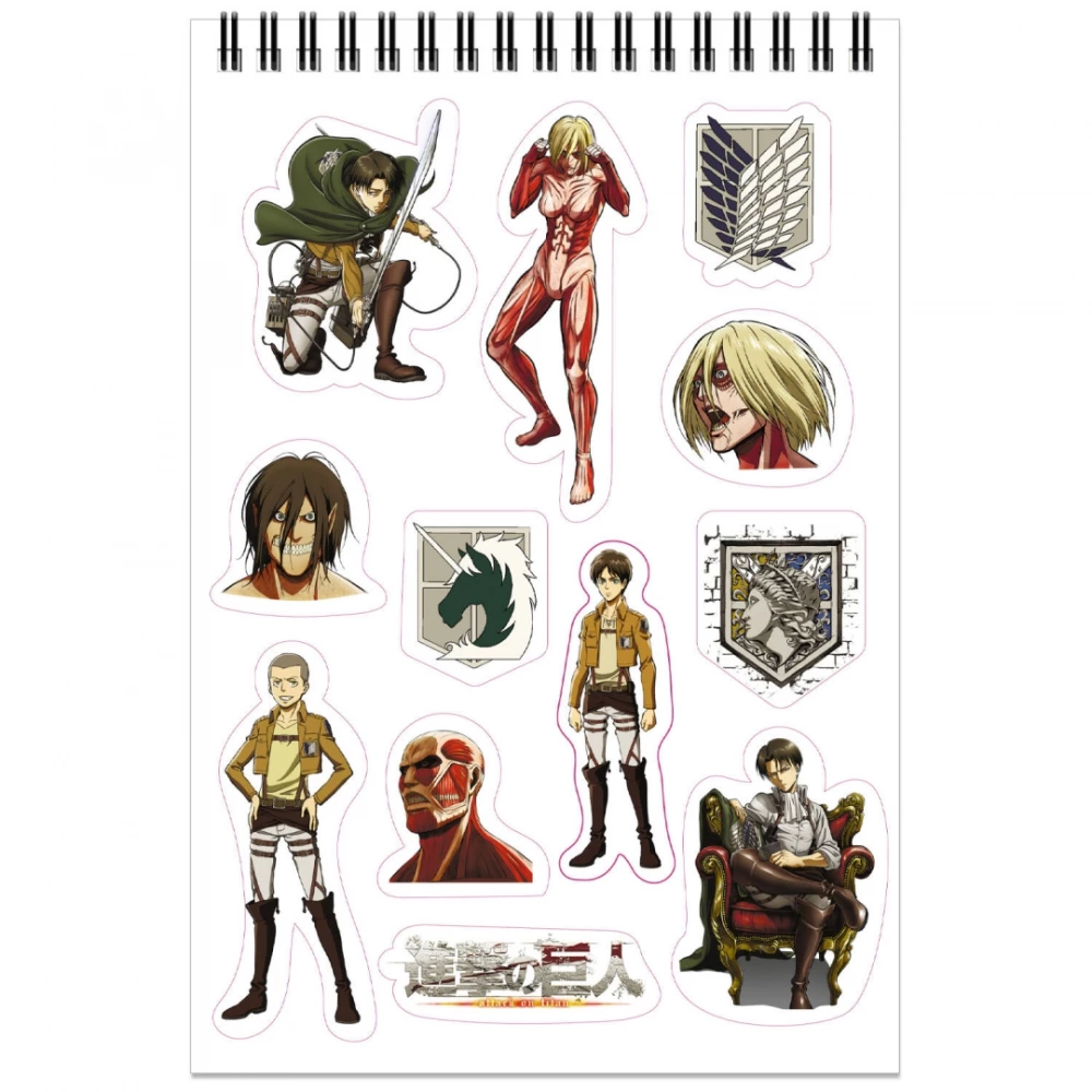 Creative notebook with stickers Attack on Titan. Hope, A5