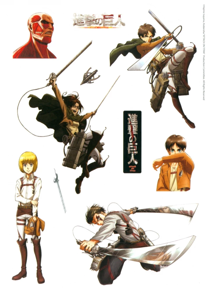 Attack on Titan Sticker Set. Design 3