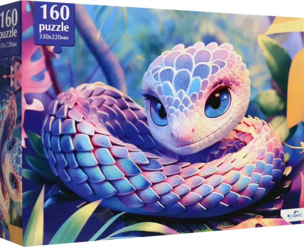 2025 Year of the Snake. Puzzle-160. Pink Snake