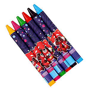 Wax Crayons with Glitter - Panda, set of 6 colors