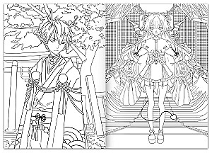 Coloring set. Anime (2 coloring books). On the streets of Tokyo. Song of fantasy