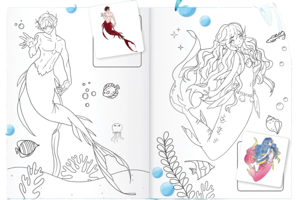 Coloring by Sample - Forest and Underwater Worlds