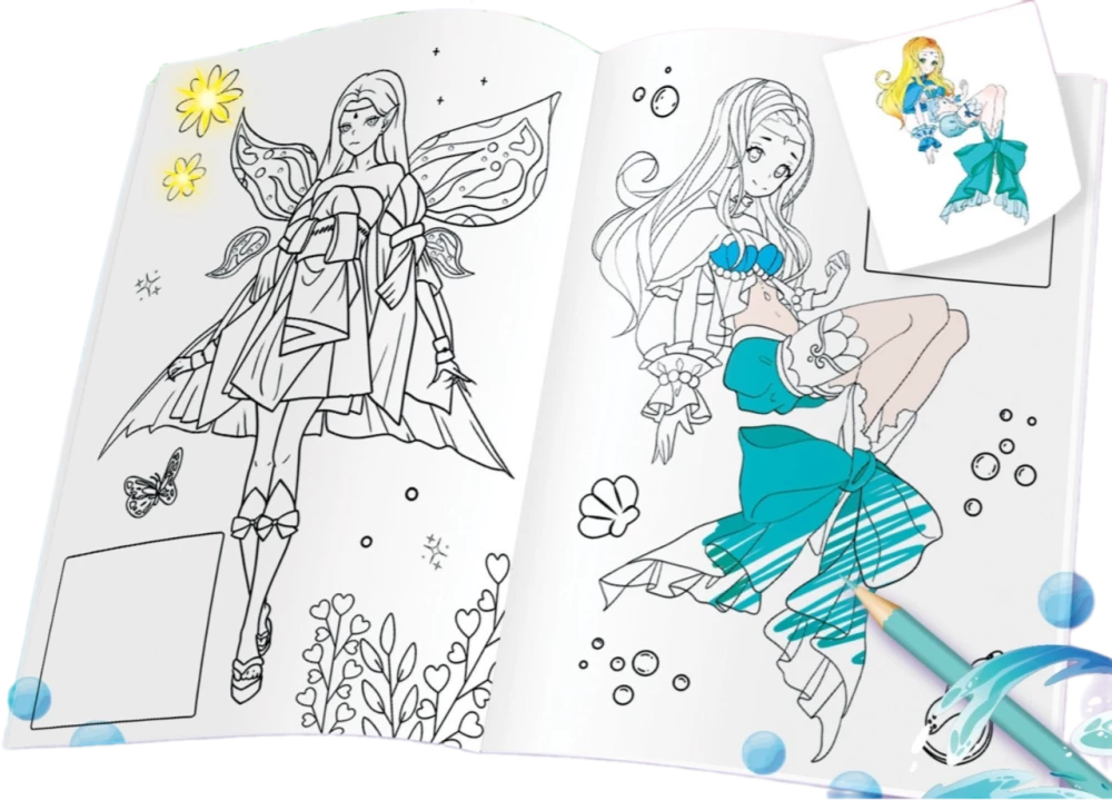 Coloring by Sample - Forest and Underwater Worlds