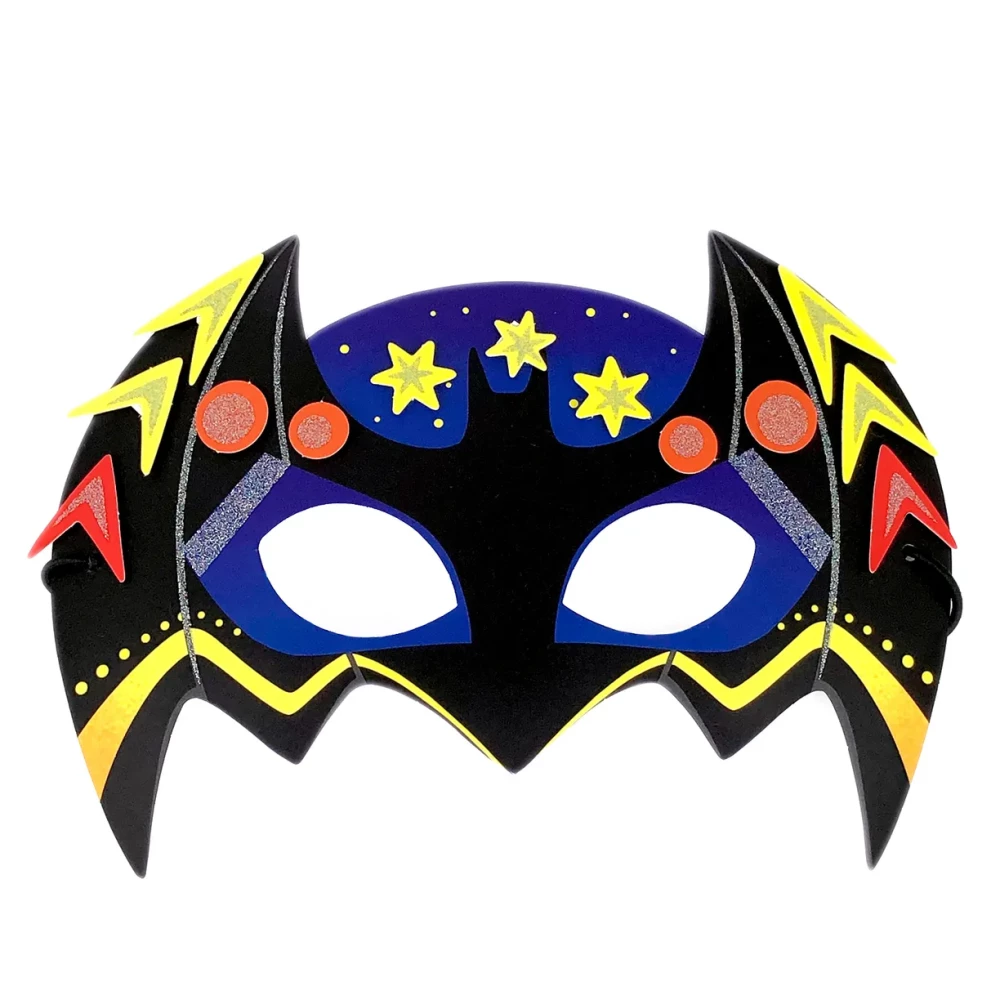 Carnival masks with your own hands. Superhero holiday. 4 images