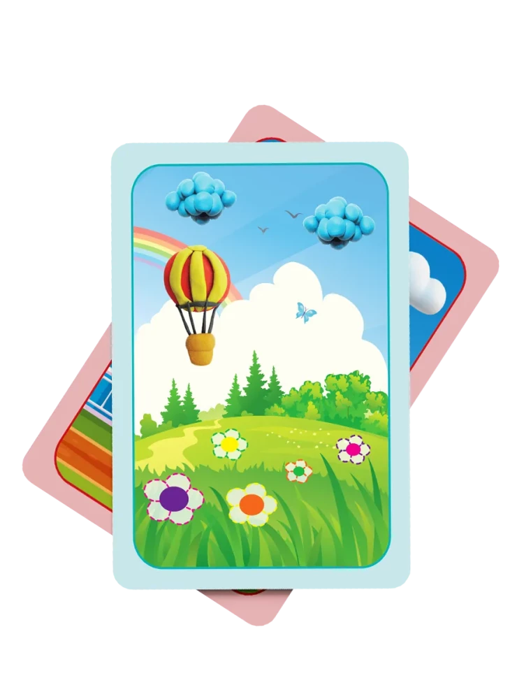 Reusable training cards. Smart modeling for 1-3 years old