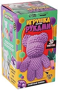 Pompon Toy - Bear, Color Lilac