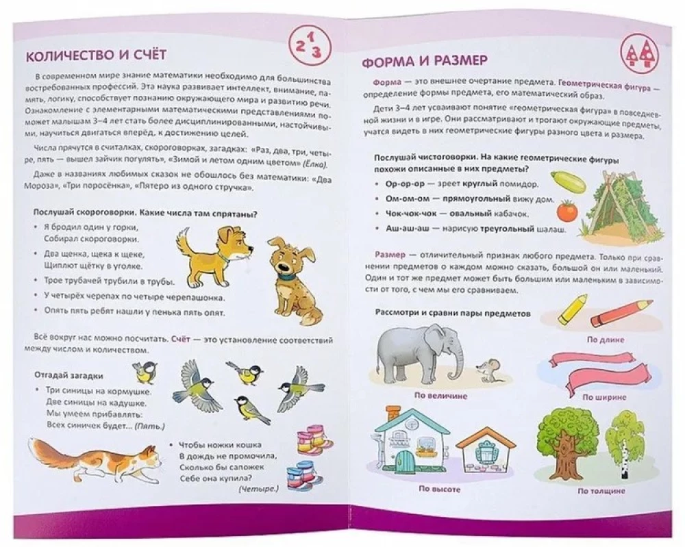 Information Screens. Mathematical Development of Children Aged 3-4 Years