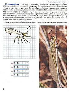 Step by Step on the Cells. Insects. Graphic Dictations for Children Aged 6-7 Years