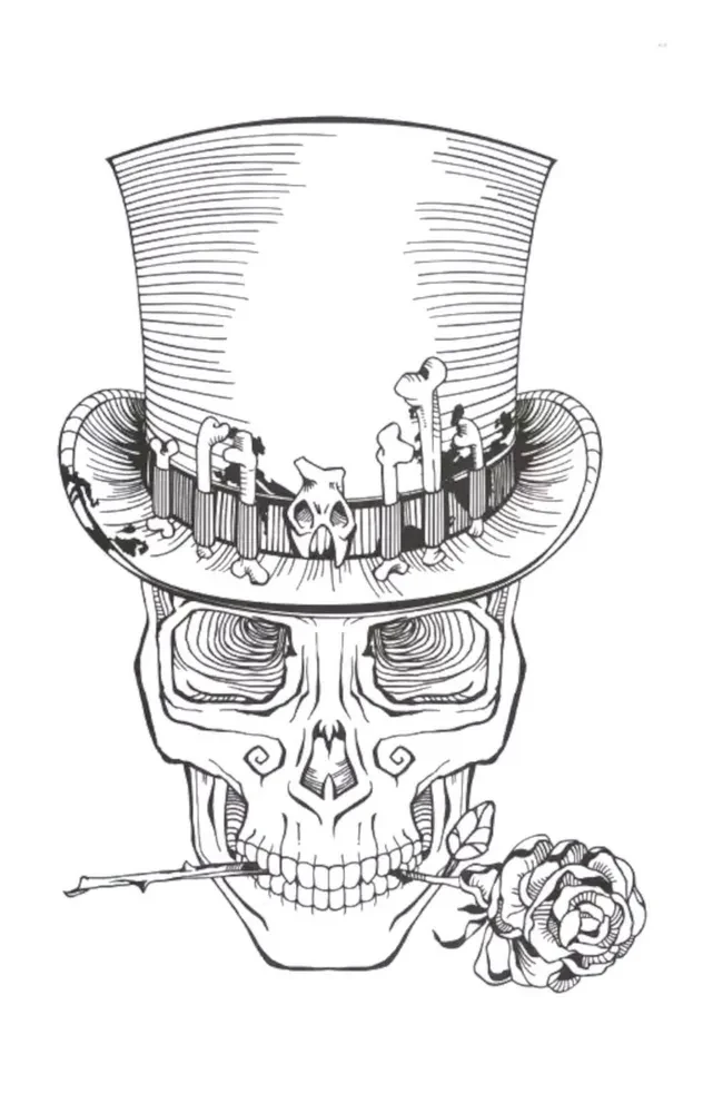 Day of the Dead. Color the carnival in Mexico. Anti-stress coloring