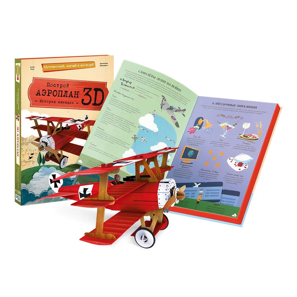 Airplane. Cardboard Constructor 3D + Book