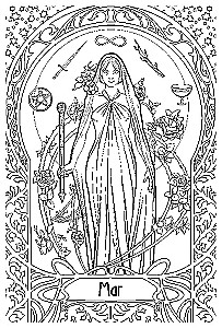 Art Nouveau Tarot. A Coloring Card Deck