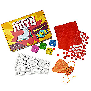 Board Game - Mathematical Lotto. Multiplication Table