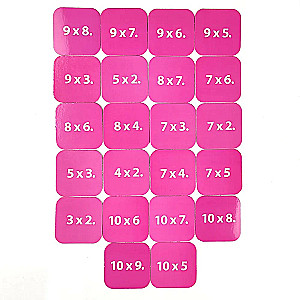 Board Game - Mathematical Lotto. Multiplication Table